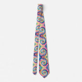 Cravate Motif Tie-Dye Psychédélique (Dos)