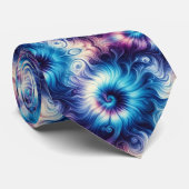 Cravate Motif Tie-Dye Psychédélique (Roulé)