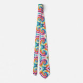 Cravate Motif Tie-Dye Psychédélique (Dos)