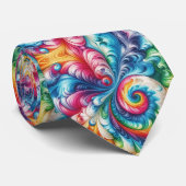 Cravate Motif Tie-Dye Psychédélique (Roulé)