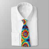 Cravate Motif Tie-Dye Psychédélique (Attaché)