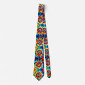 Cravate Motif Tie-Dye Psychédélique (Devant)