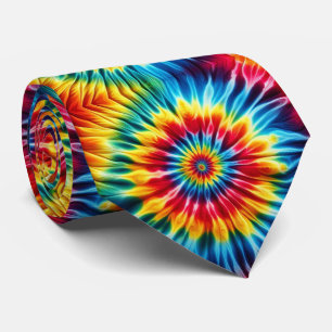 Cravate Motif Tie-Dye Psychédélique