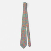 Cravate Motif Tie-Dye Psychédélique Pastel (Devant)