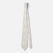 Cravate Motif Tie-Dye Psychédélique Pastel (Devant)