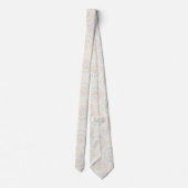 Cravate Motif Tie-Dye Psychédélique Pastel (Dos)