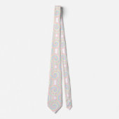 Cravate Motif Tie-Dye Psychédélique Pastel (Devant)