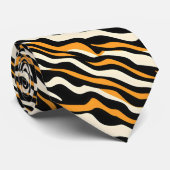 Cravate Motif Tiger Stipes (Roulé)