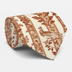 Cravate Motif Toile à rayures florales de la poule du patr