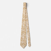 Cravate motif tourbillon blanc or (Devant)