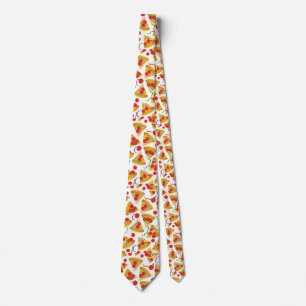 Cravate Motif tranche de pizza