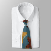 Cravate motif transparent bleu papillon (Attaché)