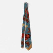 Cravate motif transparent bleu papillon (Dos)