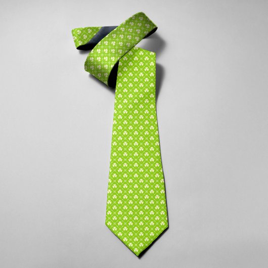 Cravate Motif Trèfle Vert Saint Patrick