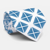 Cravate Motif triangle bleu tendance (Roulé)