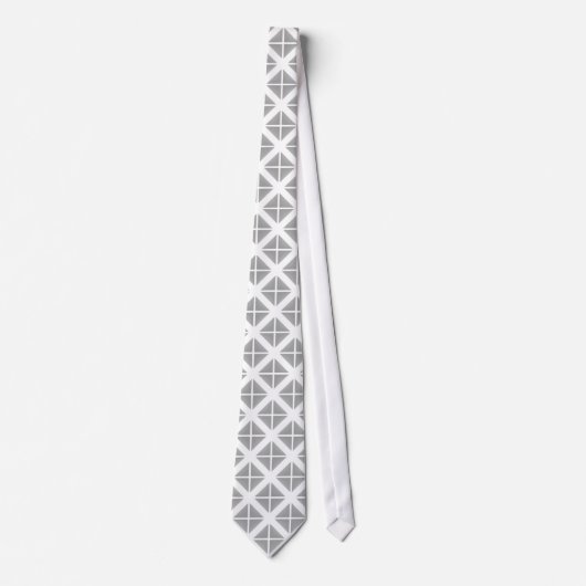 Cravate Motif triangle gris tendance (Devant)