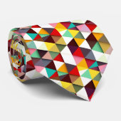 Cravate Motif Triangle Moderne Coloré (Roulé)