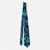 Cravate Motif Triangle Noir Bleu (Dos)