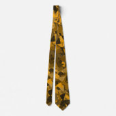 Cravate Motif Triangle Orange Marron (Dos)