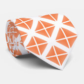 Cravate Motif triangle Orange tendance (Roulé)