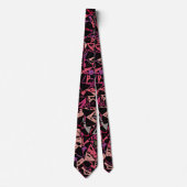 Cravate Motif Triangle Rose Violet (Devant)