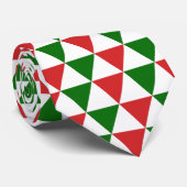 Cravate Motif triangle rouge et vert de Noël (Roulé)