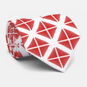 Cravate Motif triangle rouge tendance (Roulé)