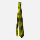 Cravate Motif triangulaire - Noir sur Jaune (Dos)