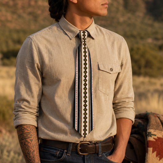 Cravate Motif tribal amérindien