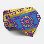Cravate Motif tribal ethnique africain coloré (Roulé)