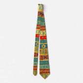 Cravate Motif tribal ethnique africain coloré (Dos)