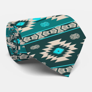 Cravate Motif tribal ethnique du sud-ouest.monogramme