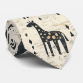 Cravate Motif tribal girafe Boho (Roulé)