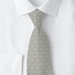 Cravate Motif Tribal Gris Colombe