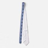 Cravate Motif tribal indigène fait sur commande bleu/blanc (Dos)