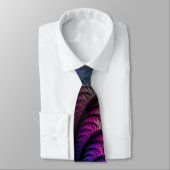 Cravate Motif tripant coloré abstrait d'art fractal (Attaché)