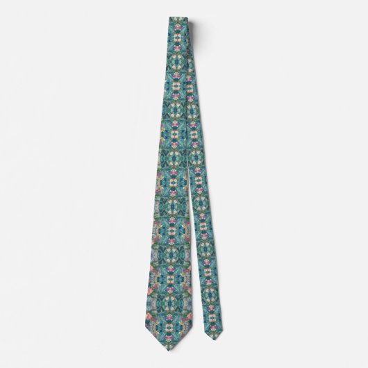 Cravate Motif tropical Iridescendant (Devant)