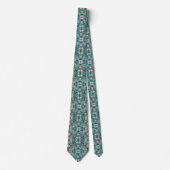 Cravate Motif Tropical Iridescent (Devant)