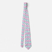 Cravate Motif tropical turquoise rose Girly d'ananas (Dos)