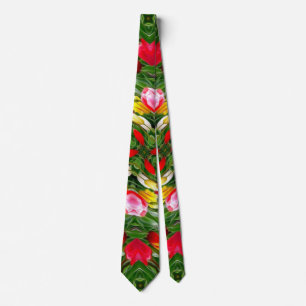 Cravate Motif tulipe mignon