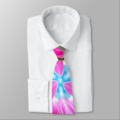 Cravate Motif Tulipes roses (Attaché)