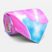 Cravate Motif Tulipes roses (Roulé)