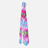 Cravate Motif Tulipes roses (Dos)