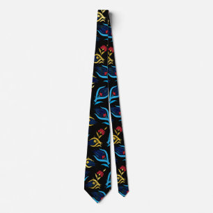 Cravate Motif turc de tulipe