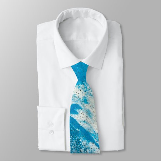 Cravate Motif Turquoise Abstrait (Attaché)