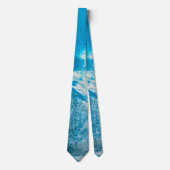 Cravate Motif Turquoise Abstrait (Devant)
