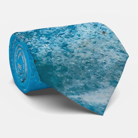 Cravate Motif Turquoise Abstrait (Roulé)