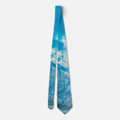 Cravate Motif Turquoise Abstrait (Dos)