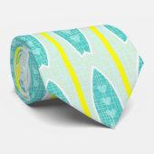 Cravate Motif turquoise de planches de surf (Roulé)