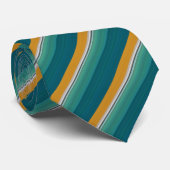 Cravate Motif turquoise/Gold (Roulé)